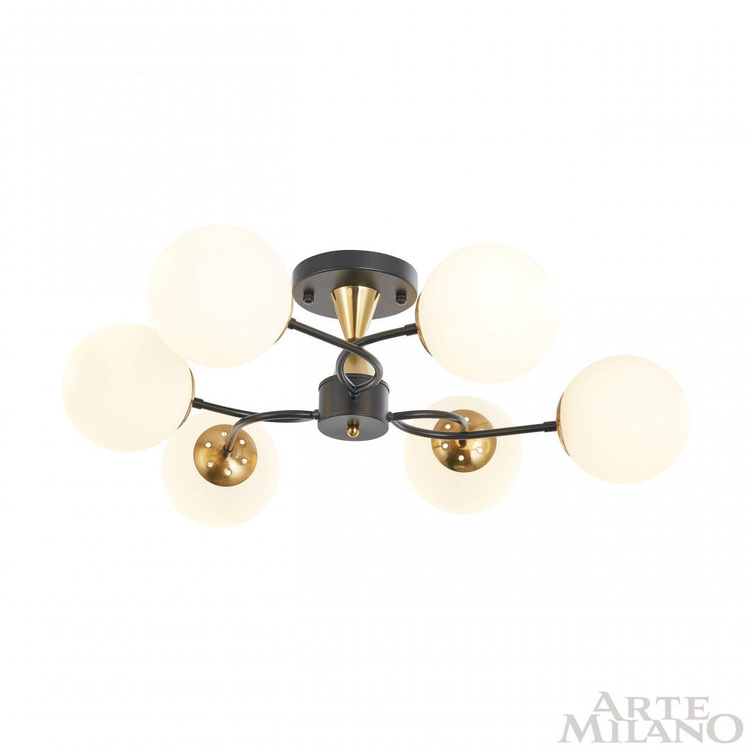 Потолочная люстра Arte Milano Neapolis 276808/6 BK/GD