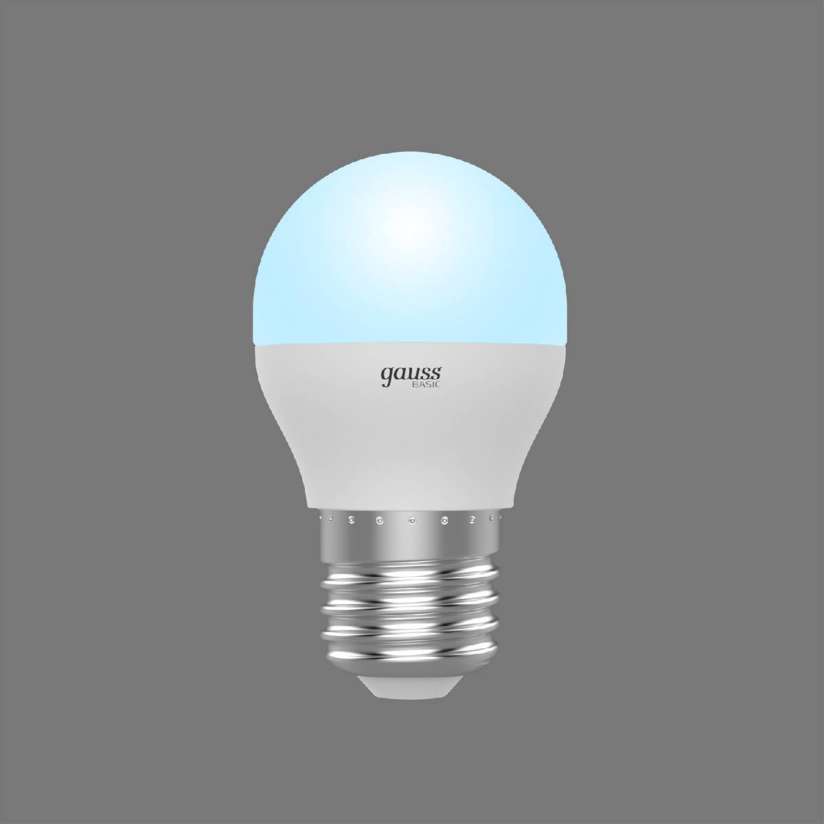 Лампа светодиодная Gauss E27 7,5W 4100К шар матовый 1053228