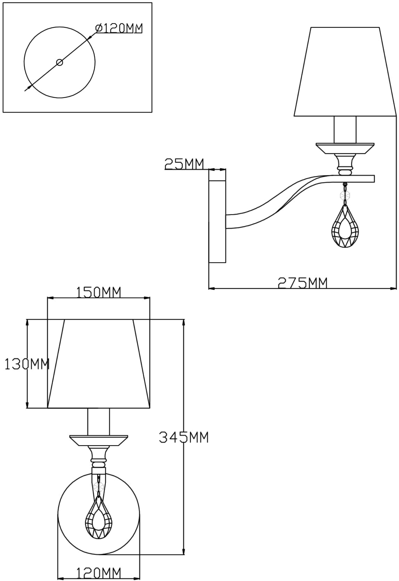 Бра Moderli Aerton V2530-1W