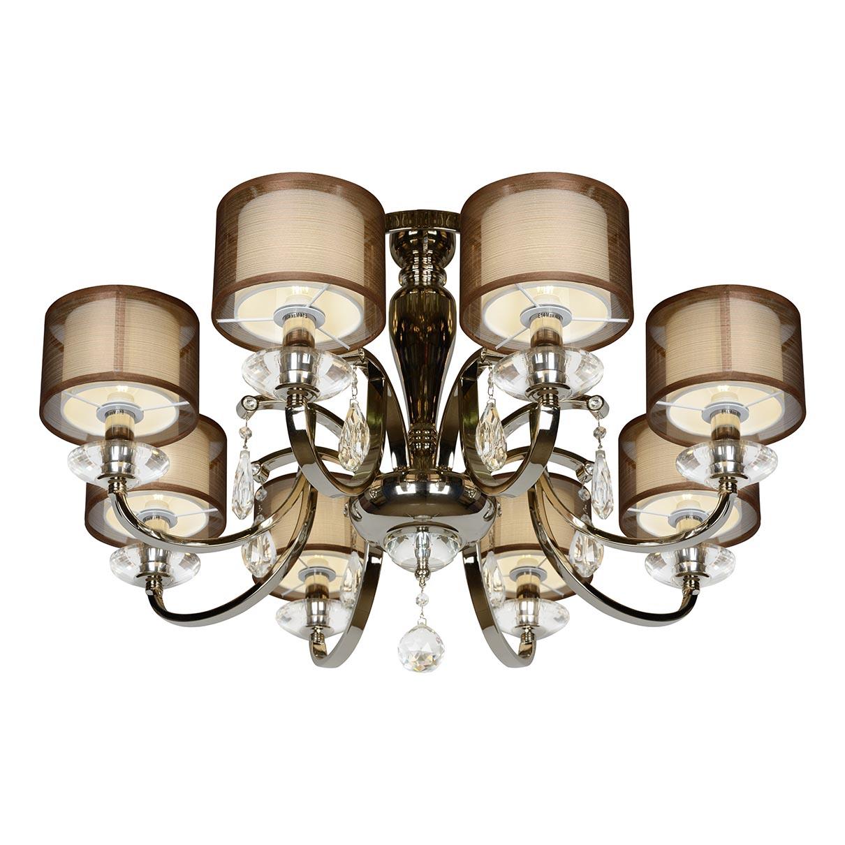Потолочная люстра с абажуром из ткани iLamp Sofia 88210/8 CR