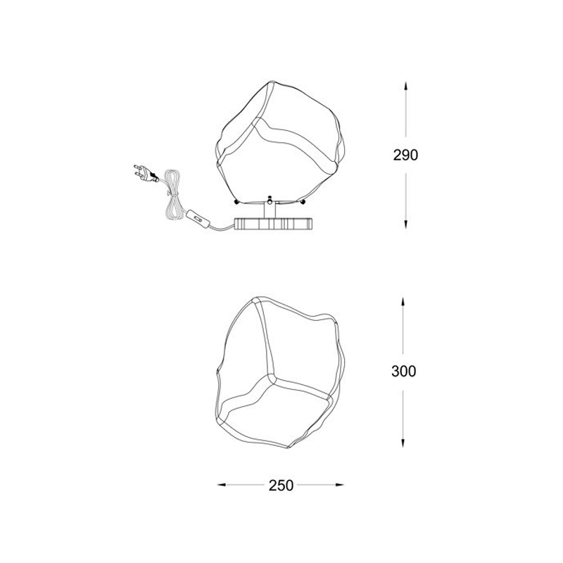 Настольная лампа Zumaline ROCK T0488-01A-U8AC