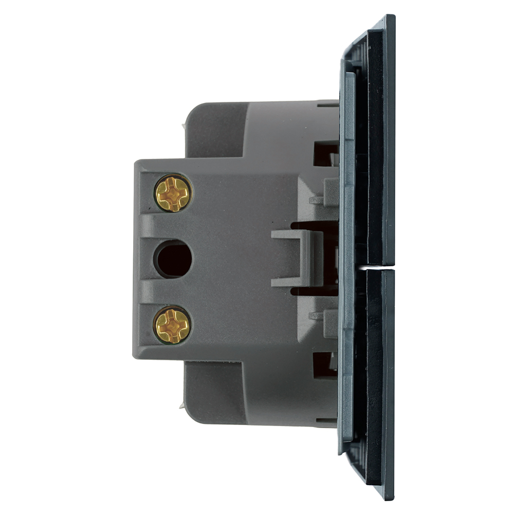 Выключатель 2-клавишный (механизм) Stekker Мия 250В 10А RSW10-3104-05 черный бархат 50443