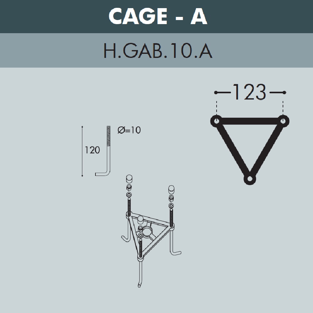 Ландшафтный светильник Fumagalli ALOE`.R BISSO/RUT 1L E26.163.S10.BXE27