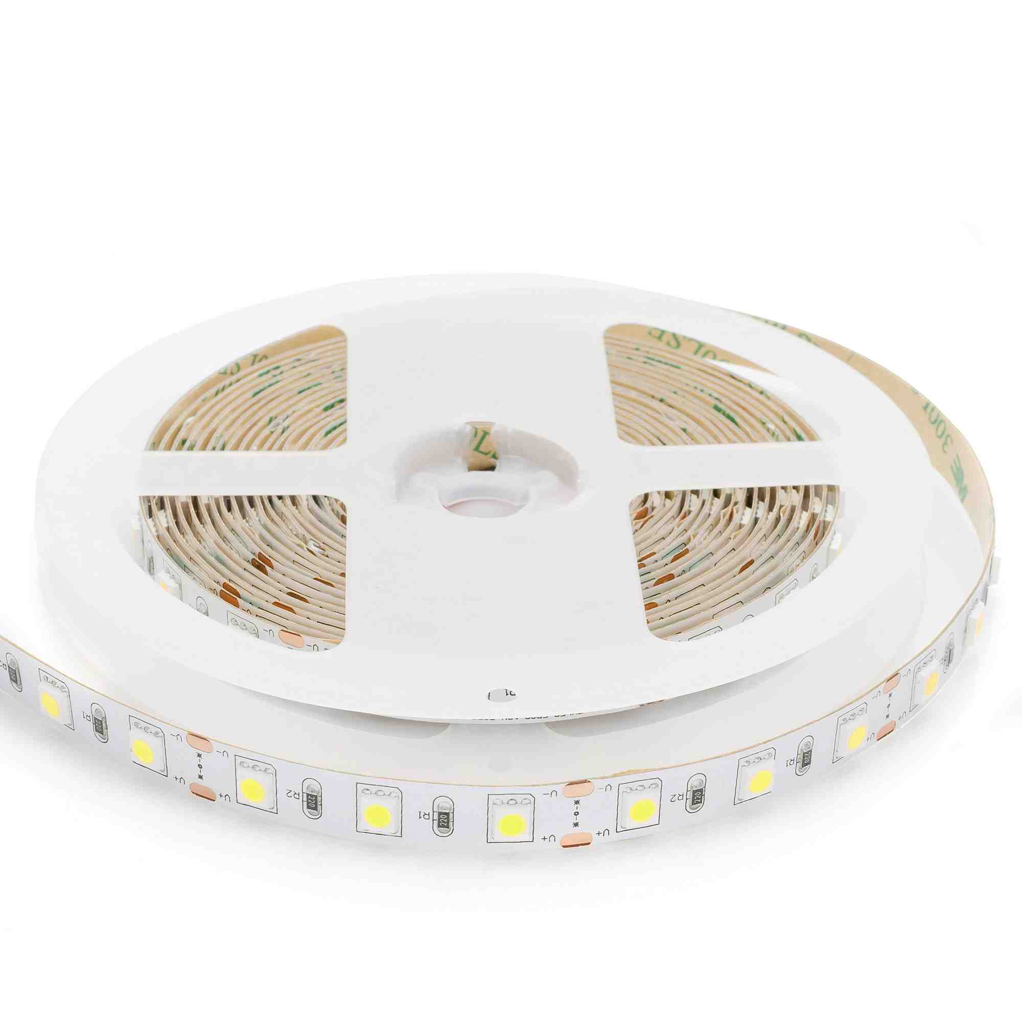 Светодиодная лента Apeyron 12В СТ 14,4Вт/м smd5050 60д/м IP20 700Лм/м 5м 6500К 15BL