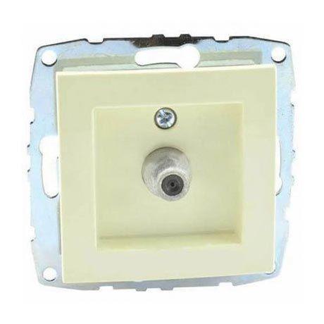 Розетка TV концевая с экраном Mono Electric Despina-Larissa крем 500-001705-138