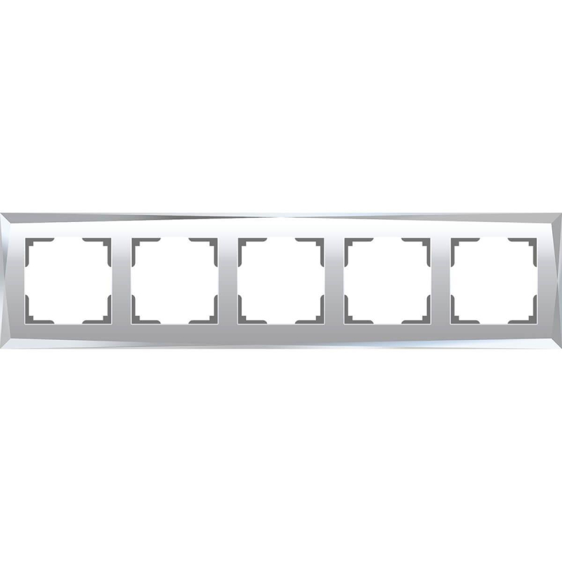 Рамка Werkel Diamant на 5 постов зеркальный WL08-Frame-05 4690389143854