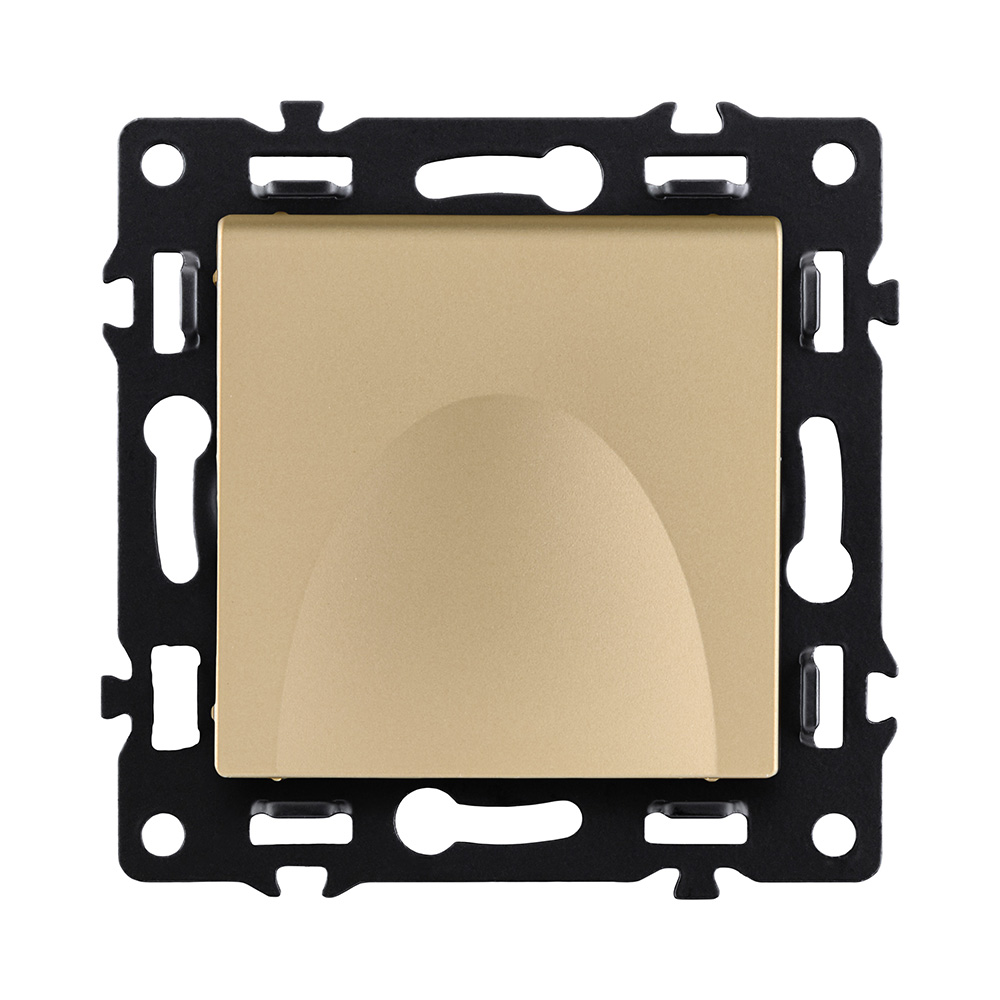 Розетка штепсельная SCHUKO 16A/250 В с крышкой, золотой Kollinger Asthetik AS-015GD