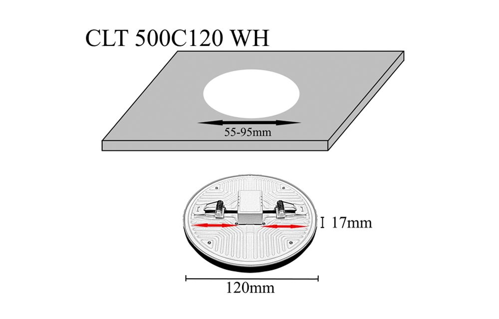 Встраиваемый светильник Crystal  Lux CLT 500C120 WH 3000K