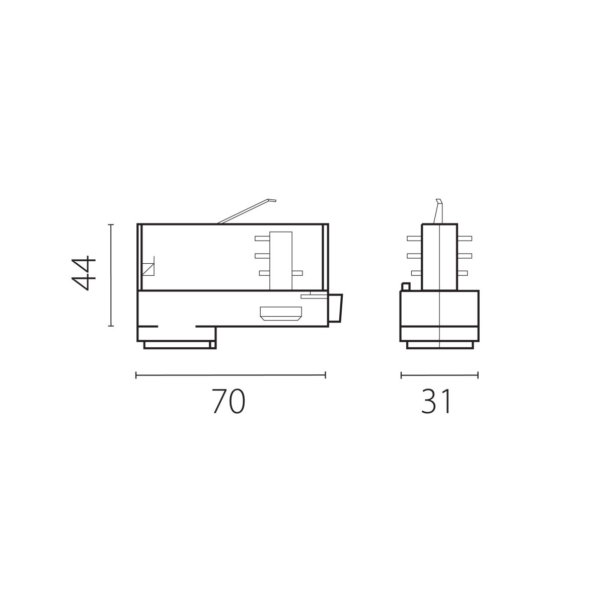 Адаптер для светильника к треку 5030xx-R/5040xx-(F)/(R) Lightstar Quattro 594007-403