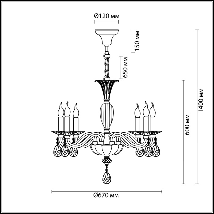 Подвесная люстра Odeon Light Elefi 4600/6
