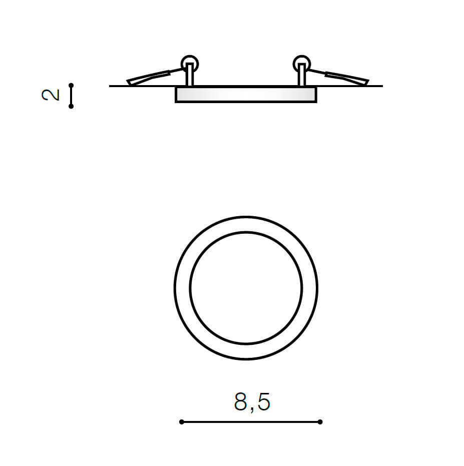 Встраиваемый светильник Azzardo Slim 9 Round AZ2861
