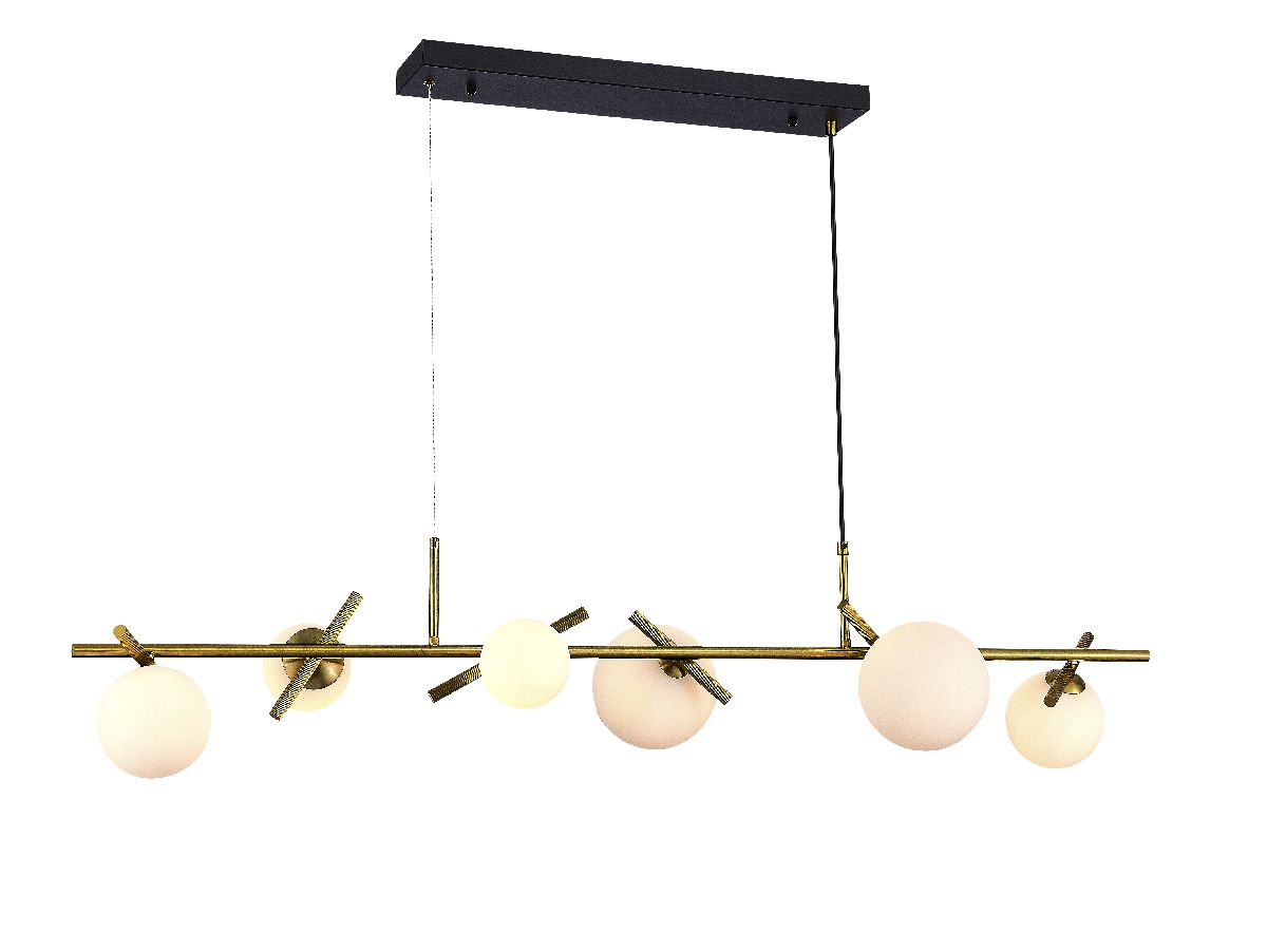 Подвесная люстра шар iLamp Golden 2134-6L BR+MBK