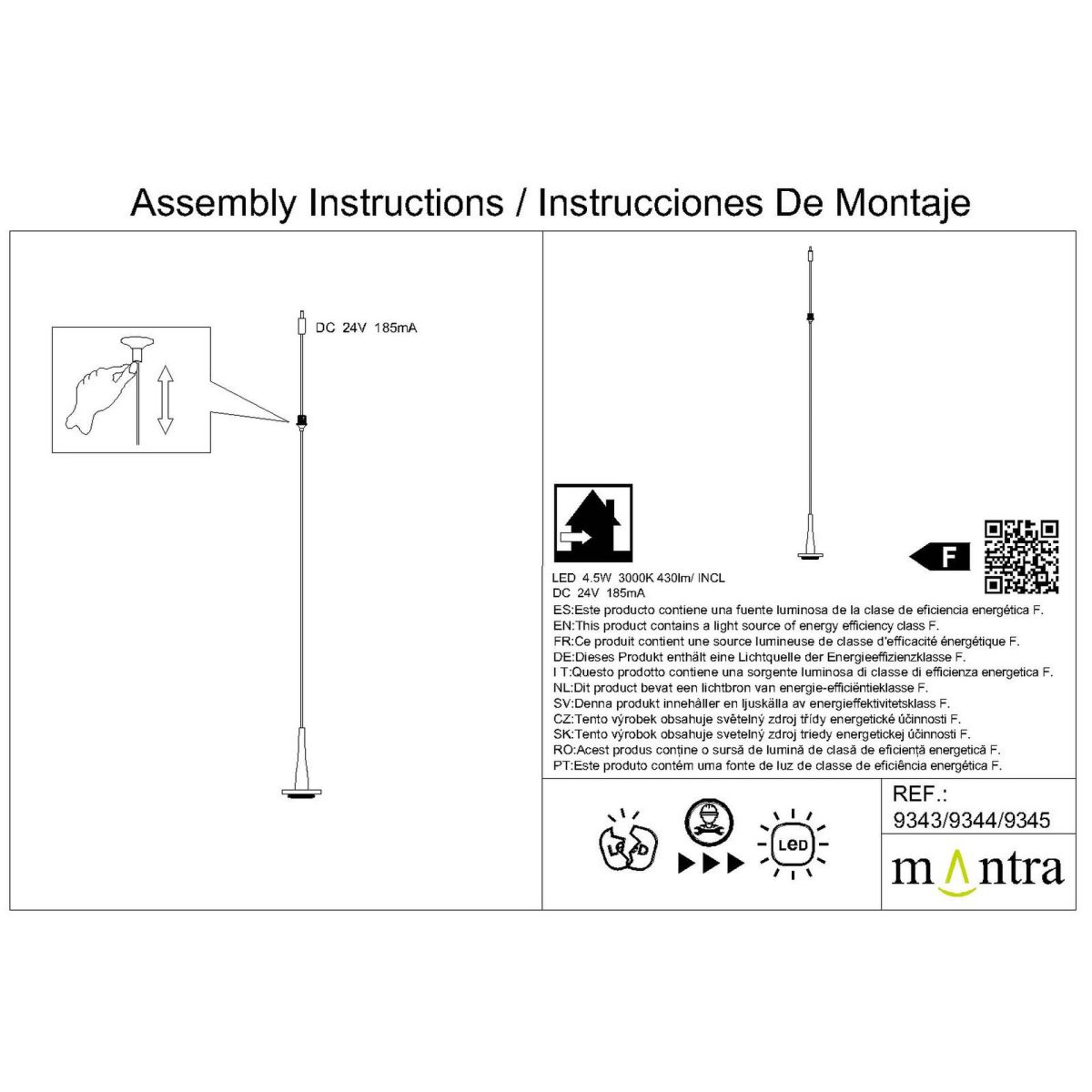 Подвес светодиодный без плафона и основания Mantra Andromeda 9345