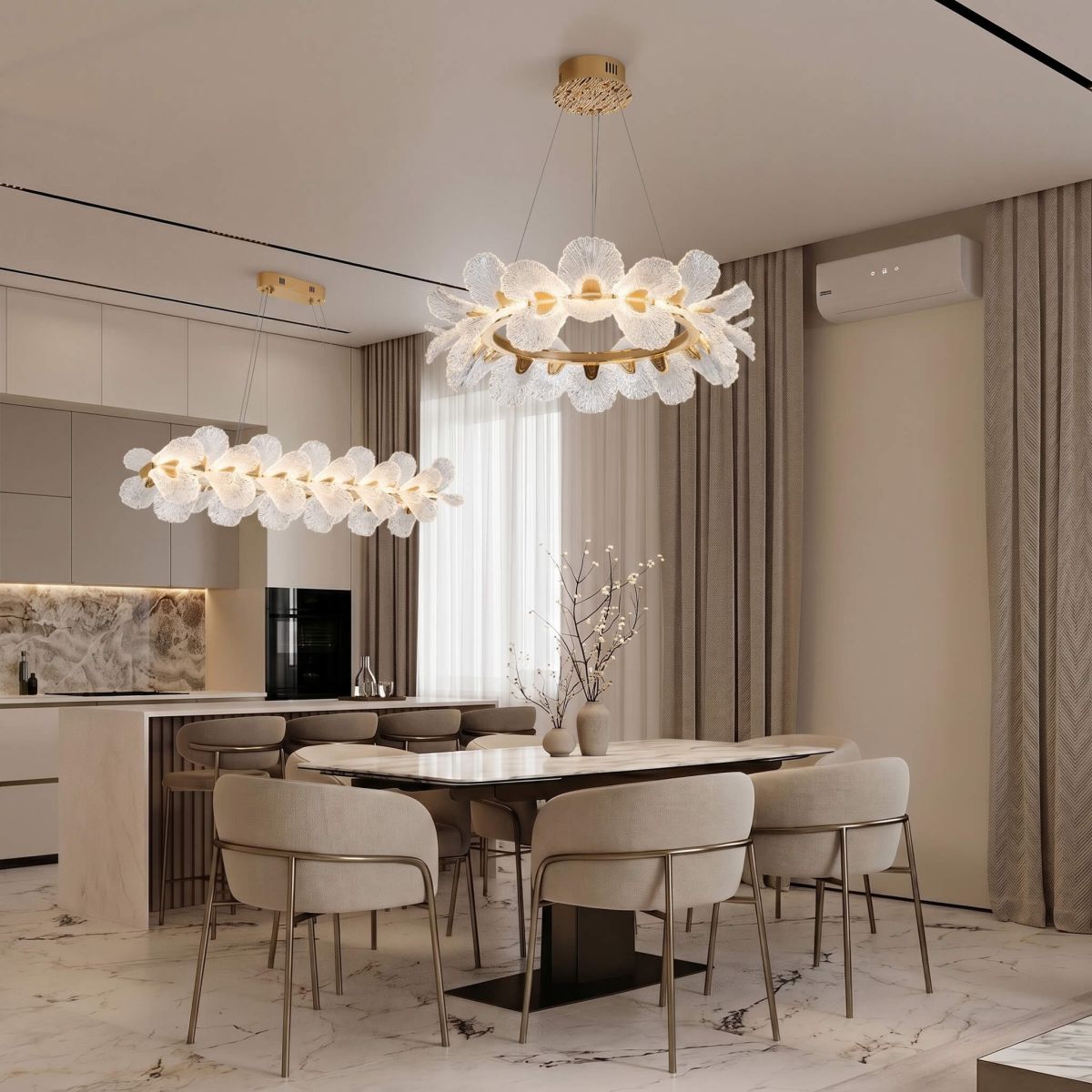 Подвесная led люстра Modelight MDL.89092.800HC GD