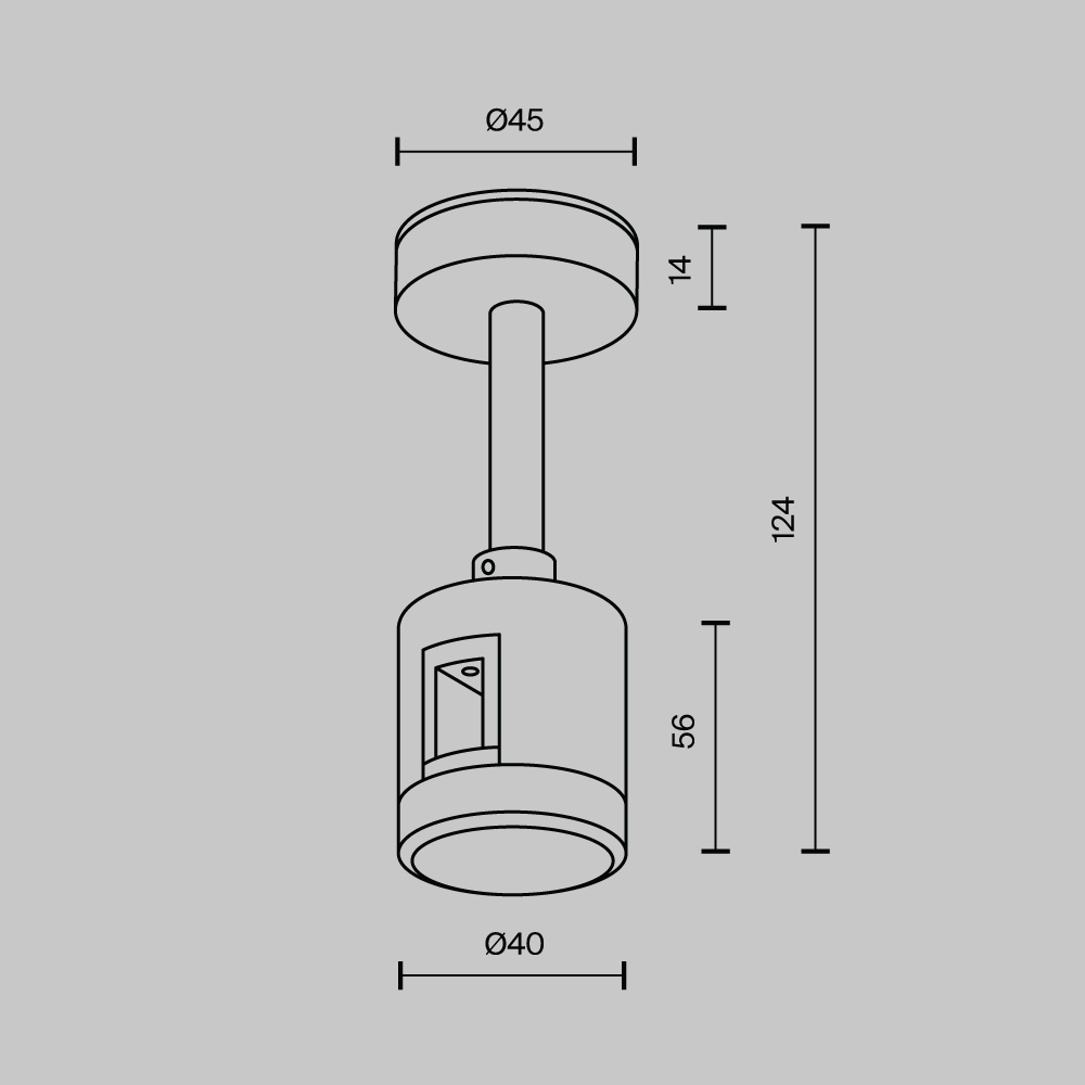 Крепление потолочное с прямым коннектором питания Maytoni Flarity TRA156С-IPC1-BS