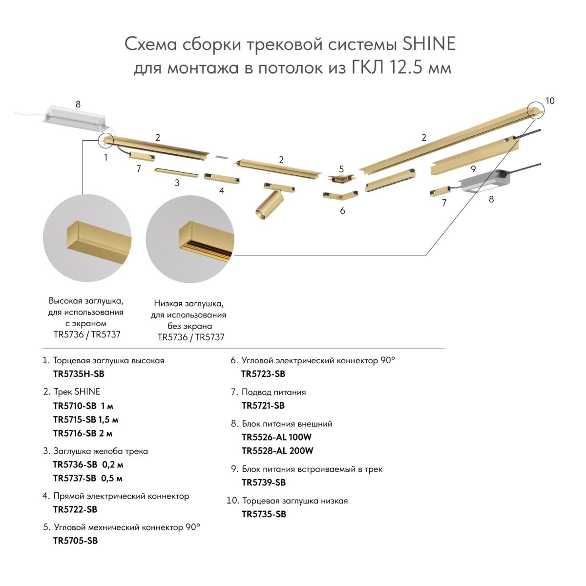Коннектор Denkirs Shine base TR5723-SB