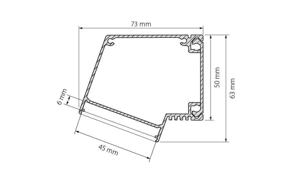 Профиль Arlight BOX73-A30-2000 ANOD 017352