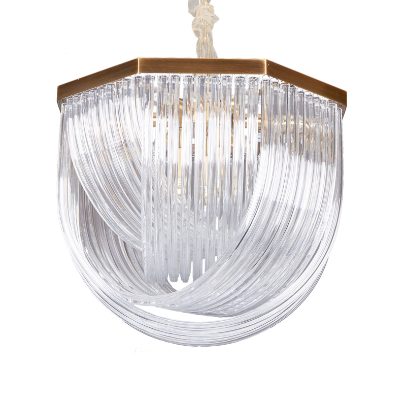 Подвесной светильник Delight Collection Murano Glass A001-554 L9 brass/clear УЦ