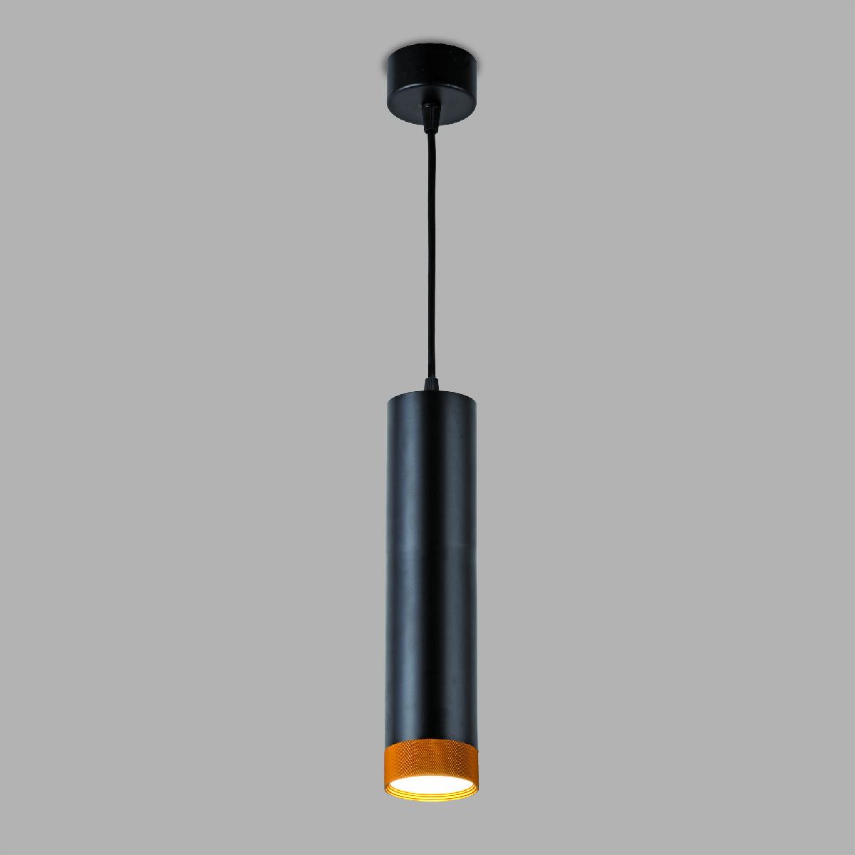 Подвесной светодиодный светильник Eurosvet Tony 50164/1 LED черный/золото
