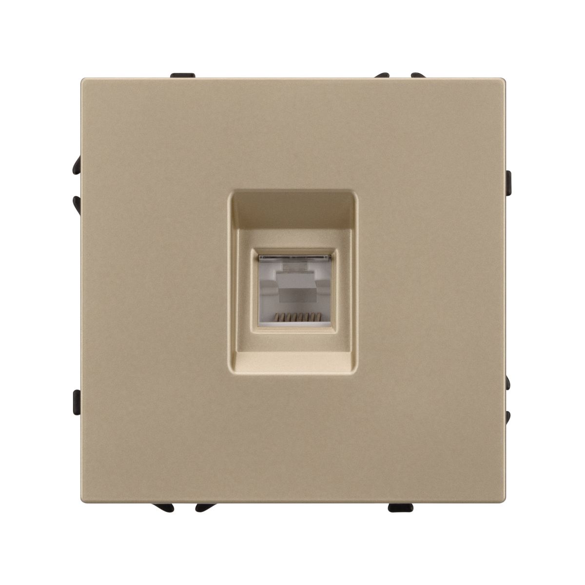 Механизм телефонной розетки Arlight SCT-NOBE-MTL1-SFPL-GD (RJ-11, 4C) (Золотой песок) 054302