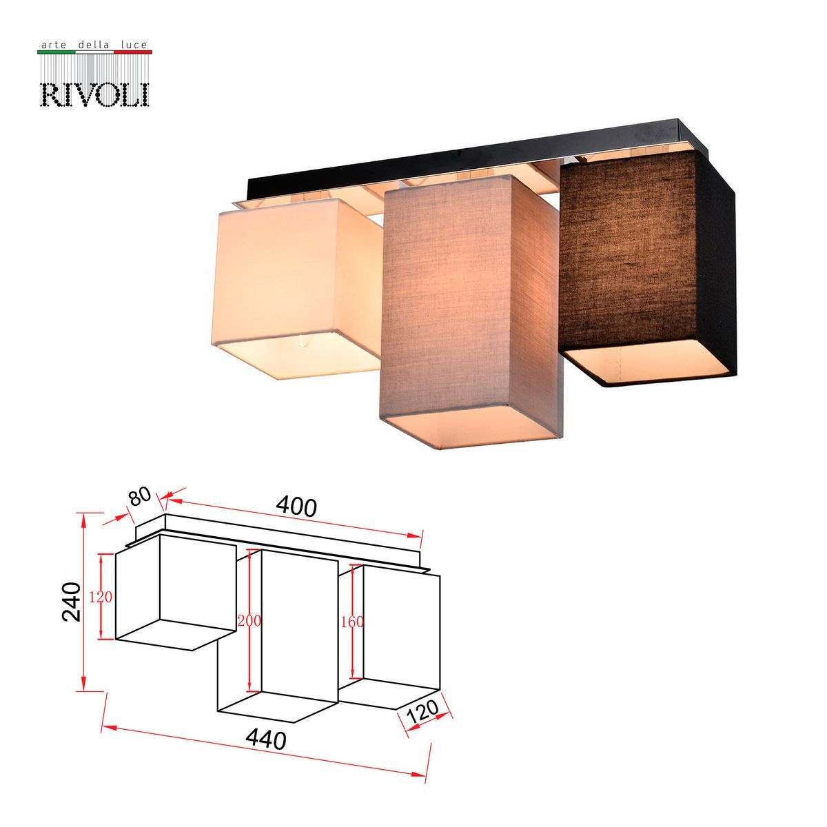 Потолочный светильник Rivoli Inclementia 3120-303 Б0054992