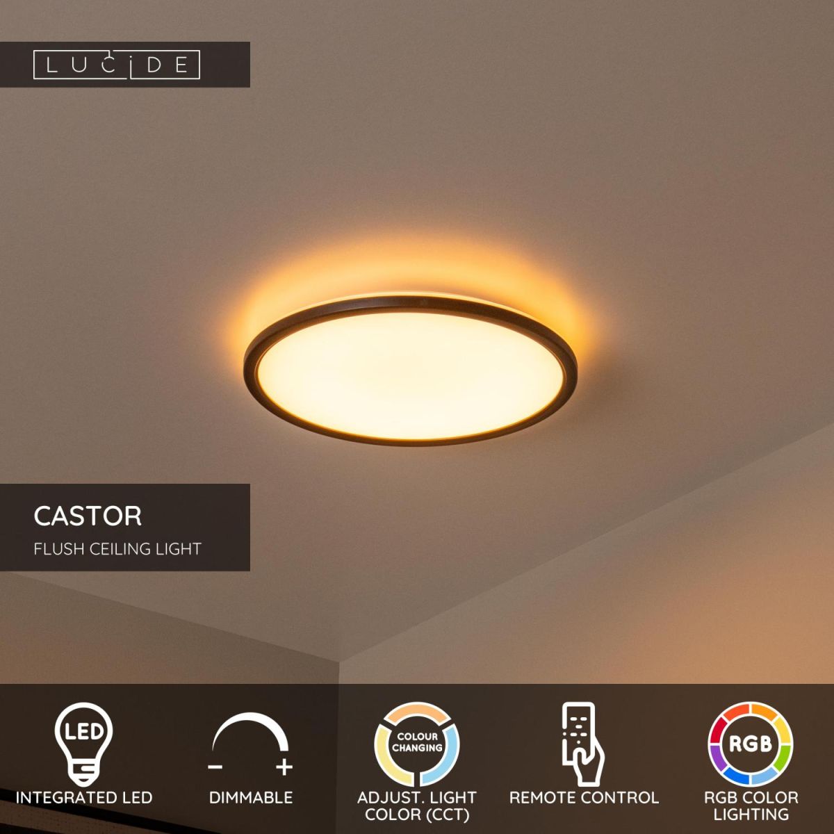 Потолочный светильник Lucide Castor 07120/22/30