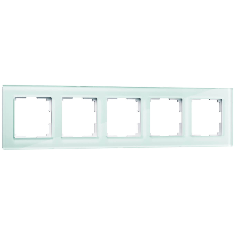 Рамка Werkel Favorit на 5 постов натуральное стекло WL01-Frame-05 4690389060205