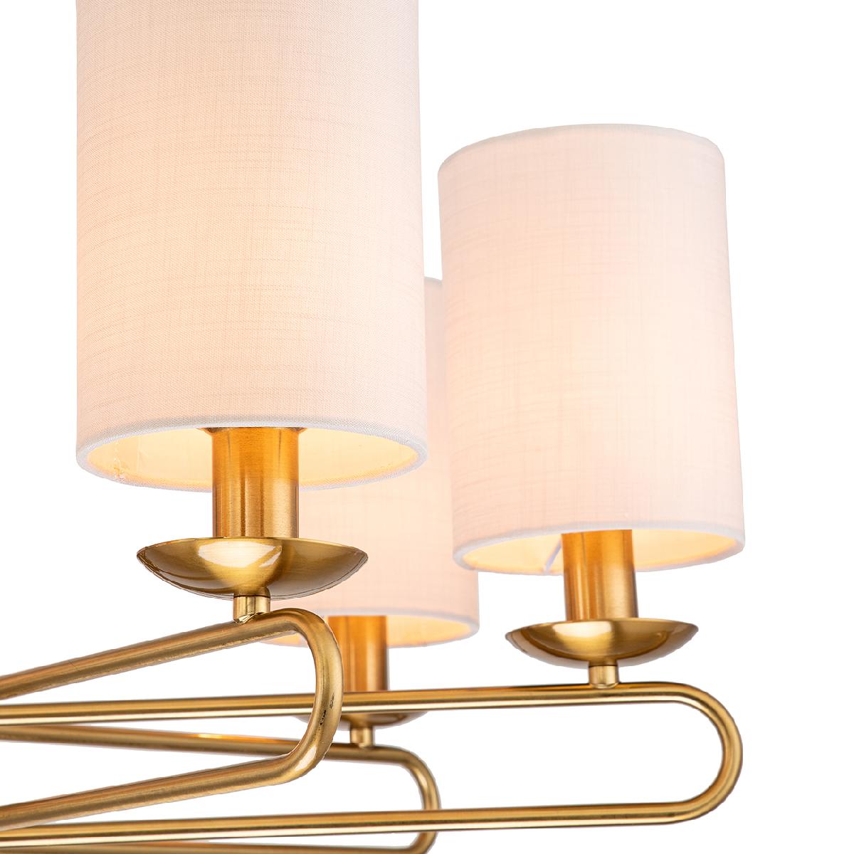 Подвесная люстра с абажуром из ткани Escada Eclipse 10166/7PL Brass
