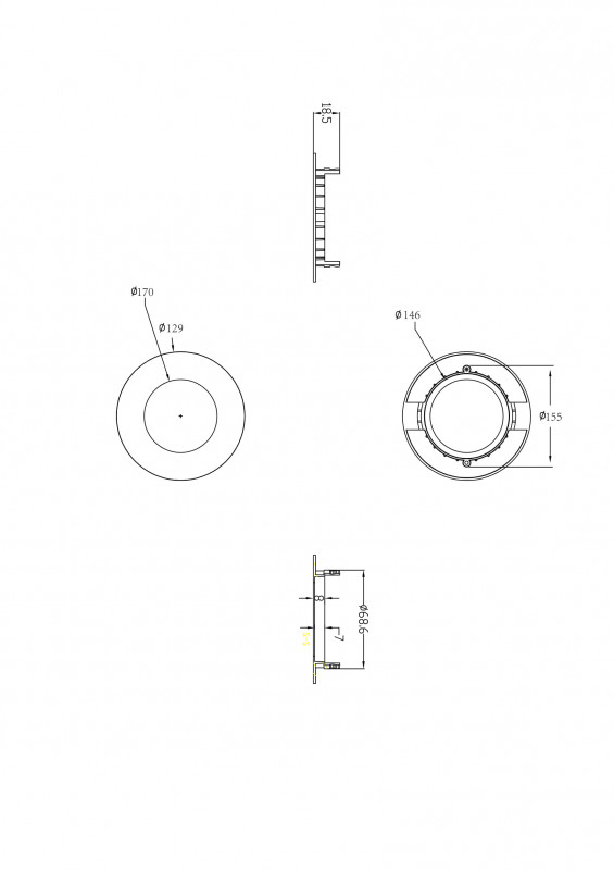 Встраиваемый светильник Donolux CITY DL18454/12W White R Dim