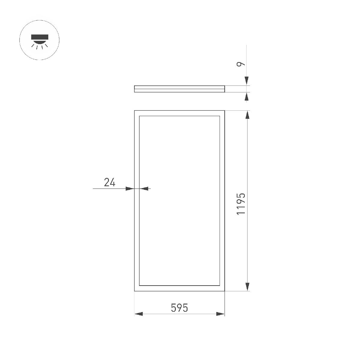 Потолочный светильник Arlight DL-INTENSO-S600x1200-60W White6000 (WH, 120 deg, CRI90, 230V) 043561