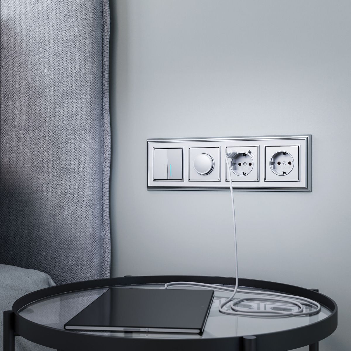 Розетка с заземлением, шторками и USBх2 Werkel W1171506 4690389164774 a050886