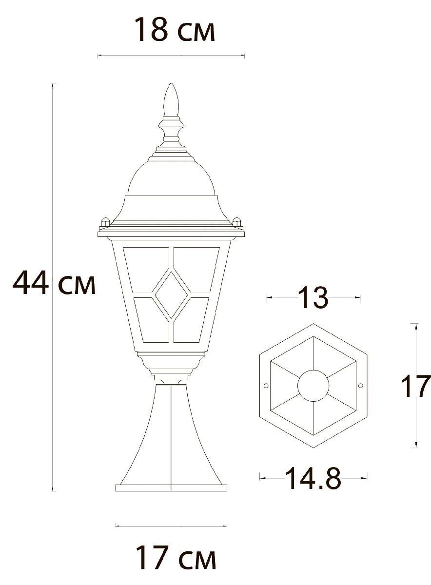 Ландшафтный светильник Arte Lamp Madrid A1541FN-1BN УЦ