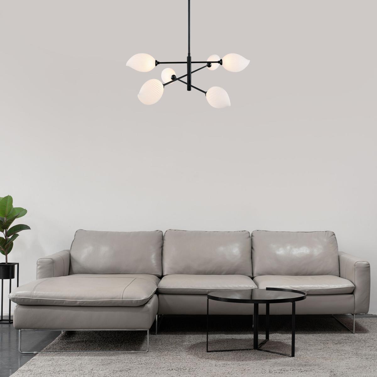 Люстра на штанге Eurosvet Sinki 30189/6 черный a065721