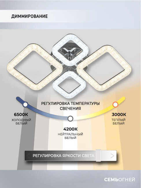 Потолочная люстра Wedo Light Doirin WD7507/4C-CR