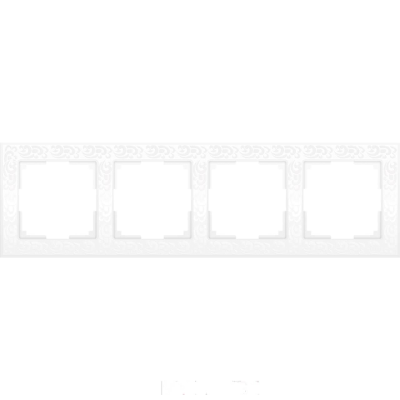 Рамка Werkel Flock на 4 поста белая WL05-Frame-04-white 4690389046735