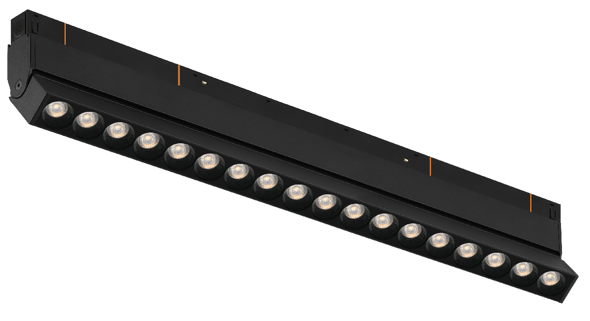 Трековый магнитный светильник iLedex Vision 4822-003-L350-18W-38DG-3000K-BK