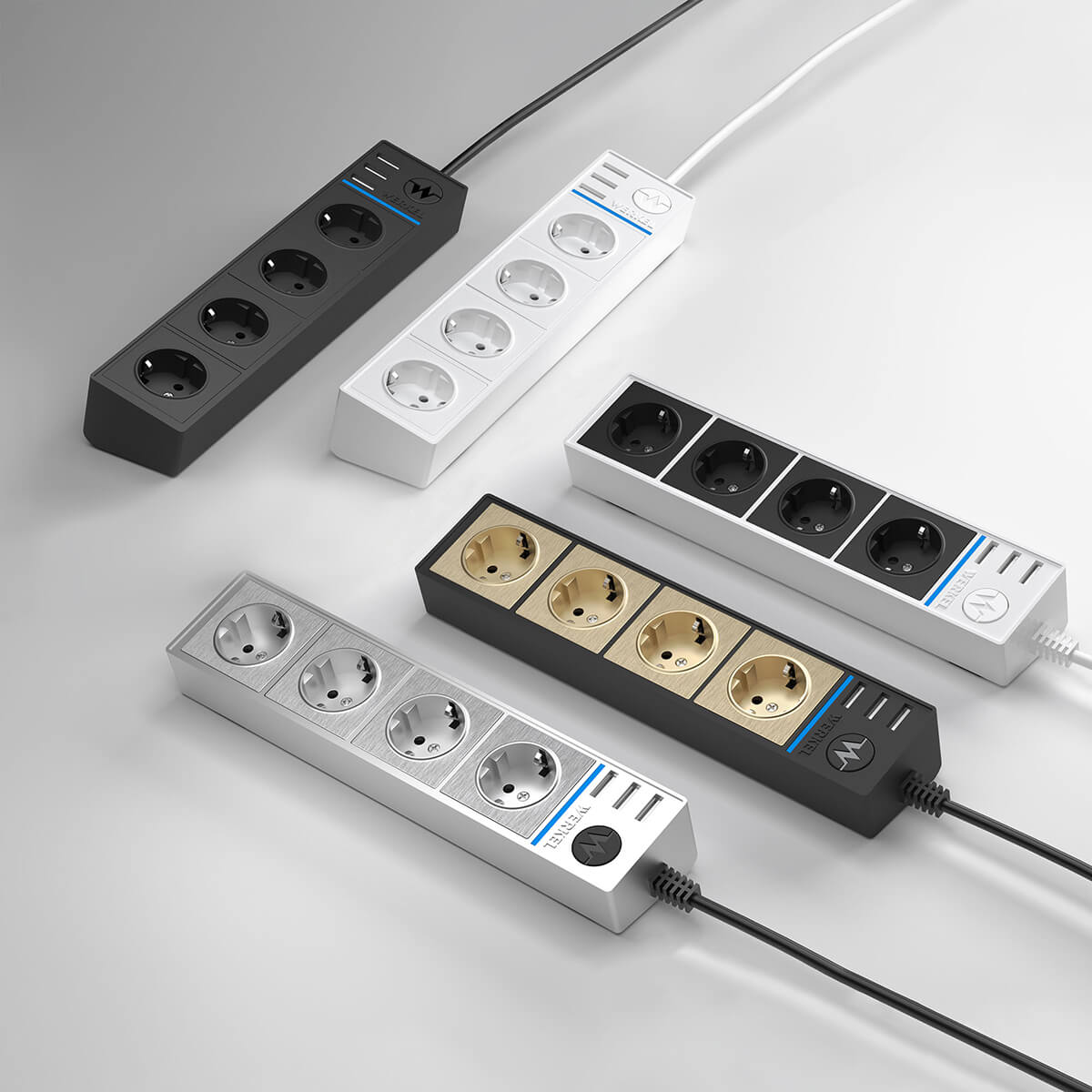 Розеточный блок 4гн 3USB х 1,7м с/з Werkel WL20-04-03 4690389128394