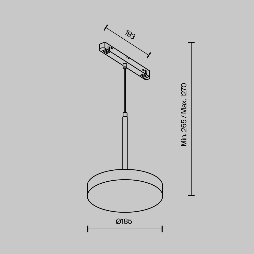Потолочный светодиодный led светильник Maytoni Technical Ceiling Zon C032CL-45W4K-RD-MG