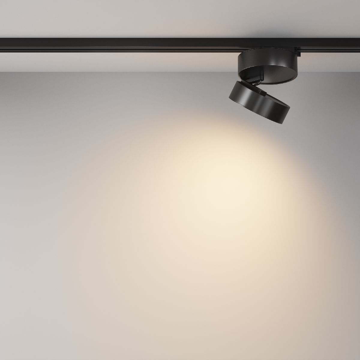 Трековый однофазный светильник Maytoni Onda TR007-1-18W3K-B-1