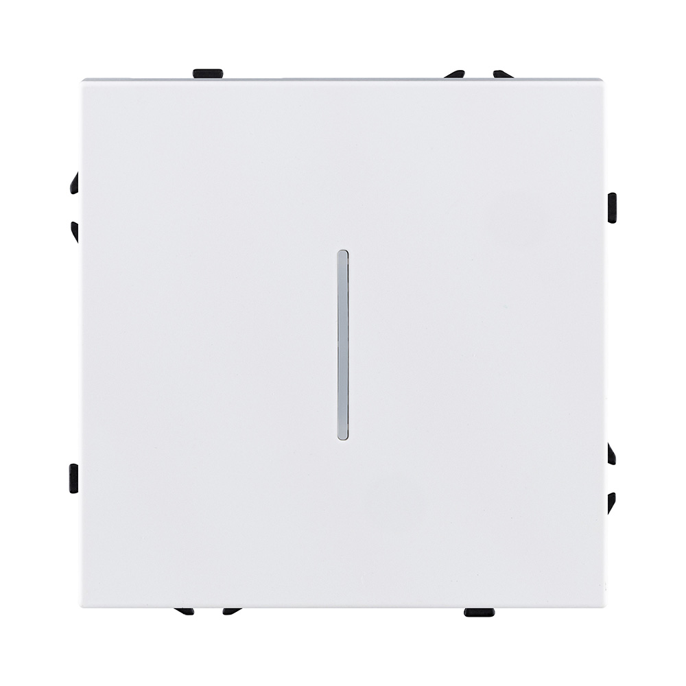 Выключатель 1-клавишный 10А/250В с LED подсветкой, белый матовый Kollinger Eclipse EC-007WH