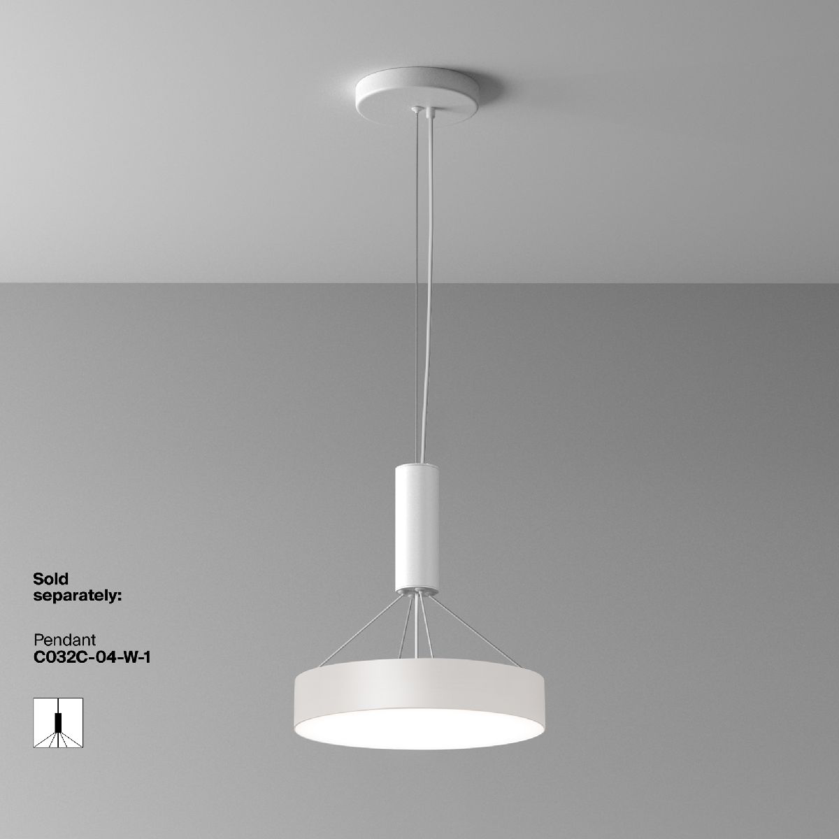 Потолочный светодиодный светильник Maytoni Zon C032CL-36W4K-RD-W