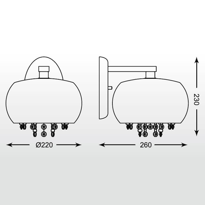 Бра Zumaline VISTA W0076-01E-F4GQ
