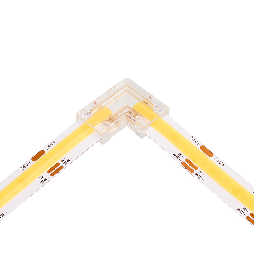 Коннектор угловой для ленты COB CCT шириной 10мм, комплект 3шт WOLTA WLS-3PIN-CCT-COB-10MM-L