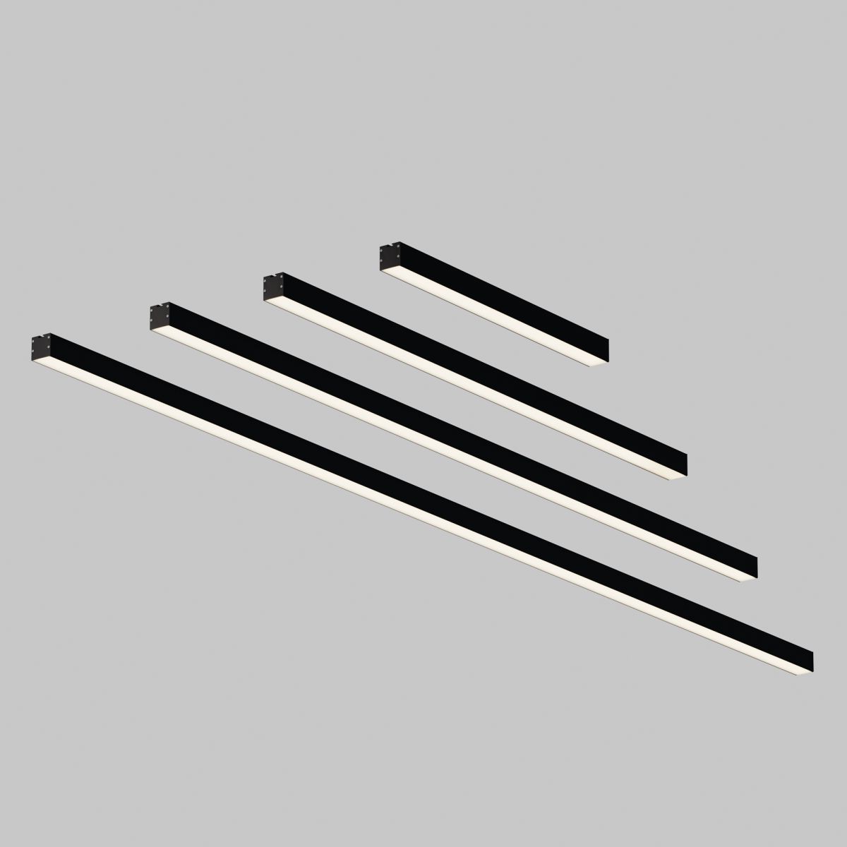 Линейный подвесной светильник Maytoni Technical 4000K 35x35 (Черный, 1 м) LL312012