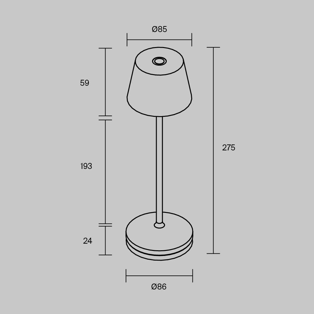 Настольная лампа с аккумулятором Maytoni Nook MOD494RL-L1BK