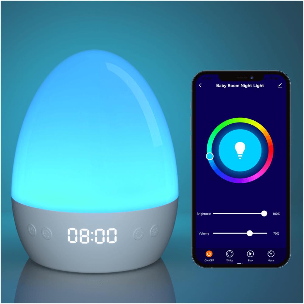 Часы-ночник с будильником Nitebird Baby Night Light LB2
