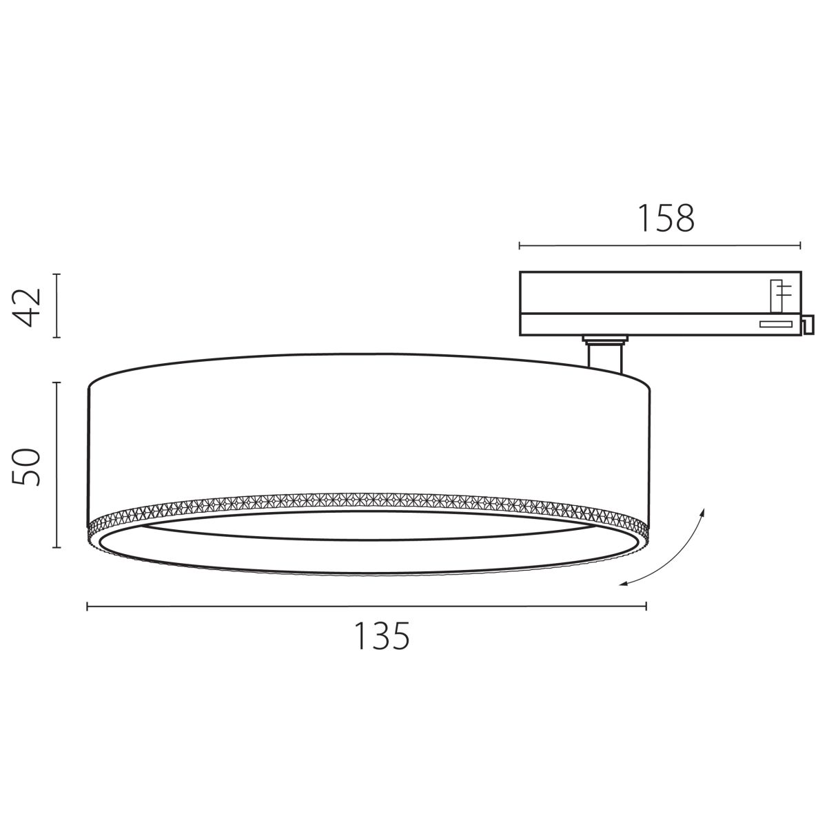 Трековый светильник Quattro LED с адаптером Lightstar Alta Pro A5747QT