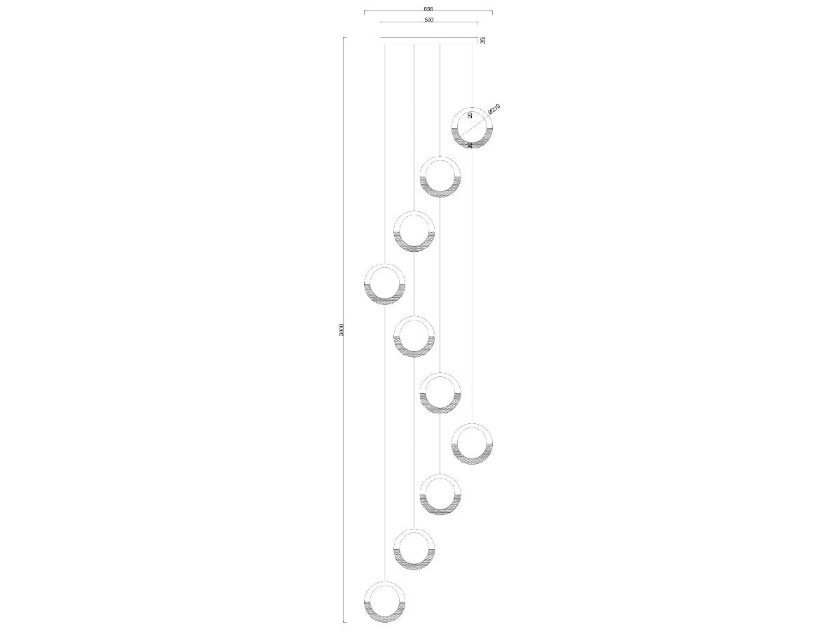 Каскадная люстра Arte Lamp Montana A7777SP-10GO