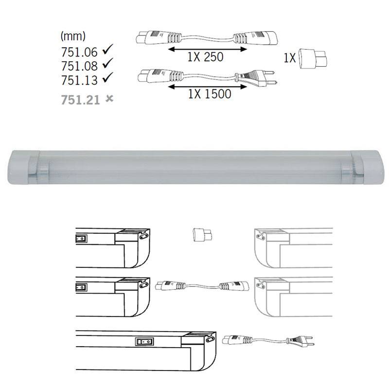 Мебельный люминесцентный Paulmann Slimline Micro 75108