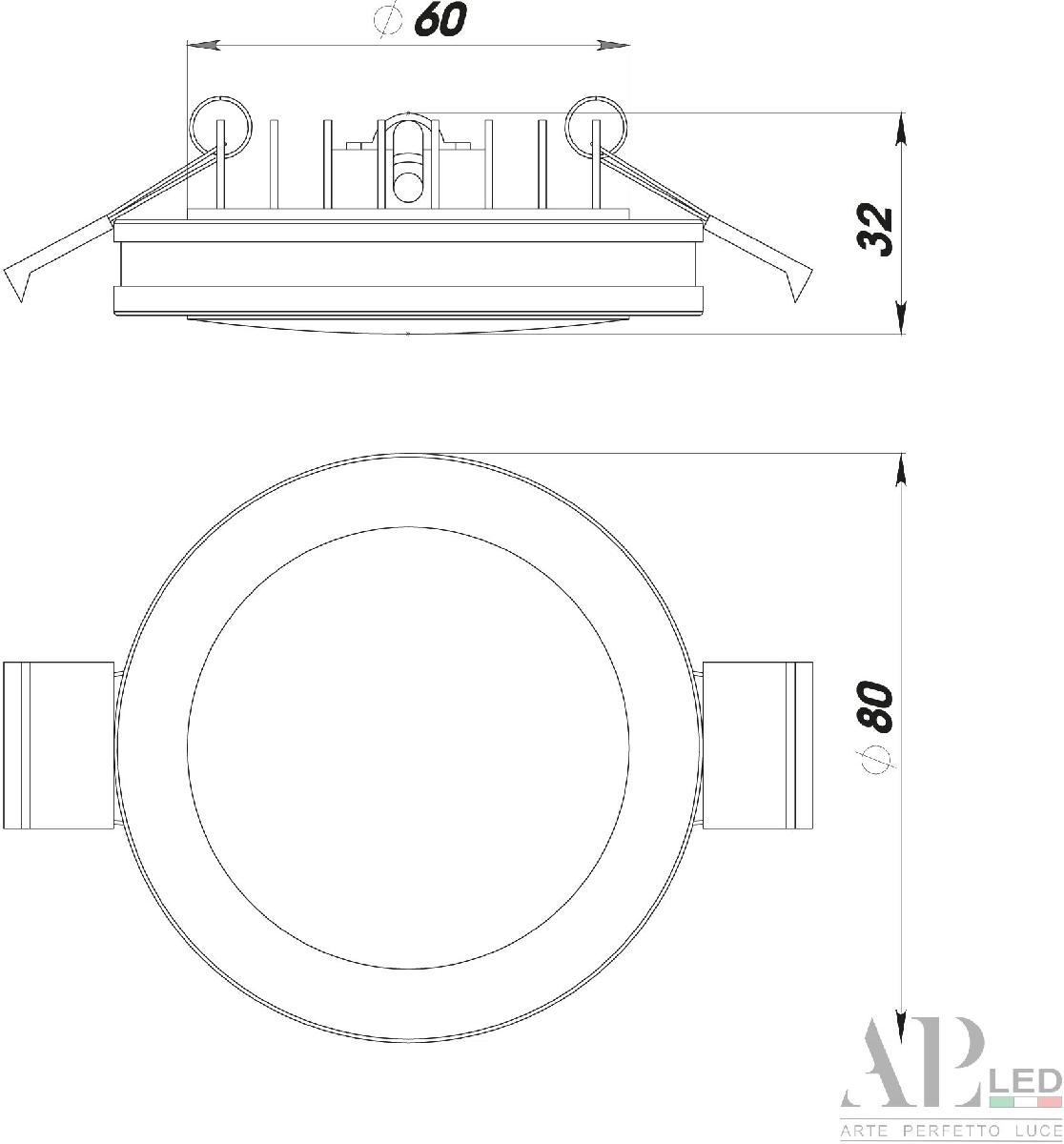 Встраиваемый светильник Arte Perfetto Luce Ingrid 3322.LD109R/7W/6K
